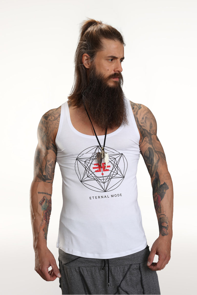 EM Logo Tank Top - White