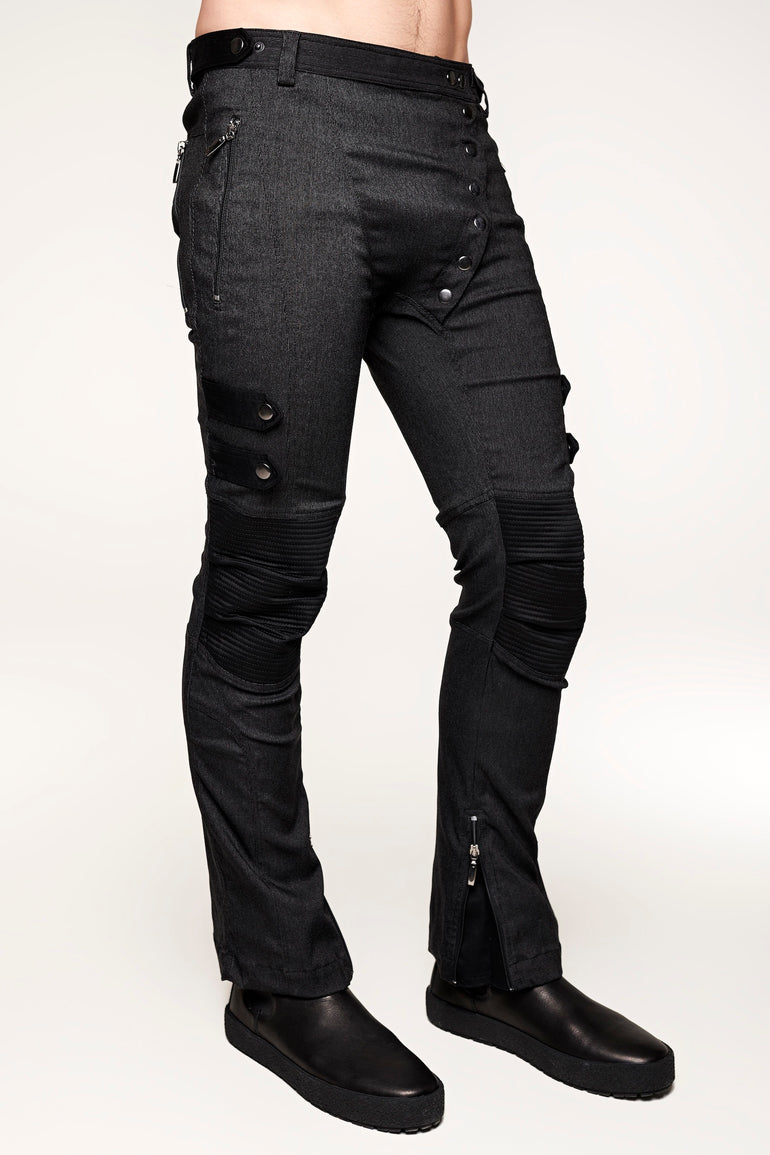 Edge Snap Pants - Charcoal