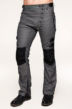 Edge Snap Pants - Grey Stripe