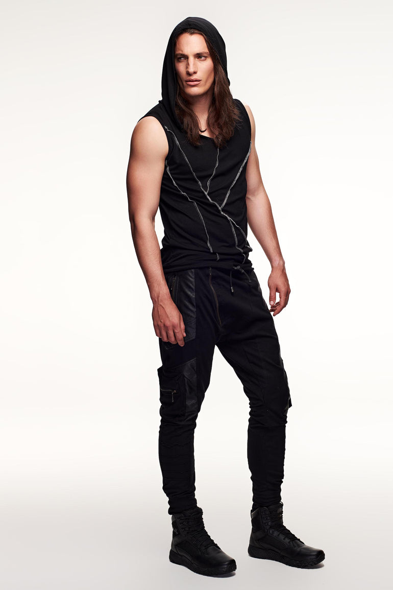 Lucidity Hooded Tank - Black