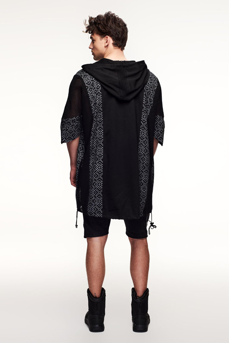 Poncho Coat - Geo