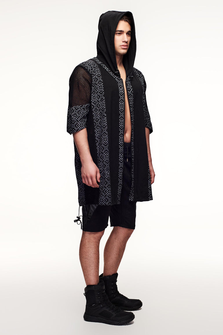 Poncho Coat - Geo