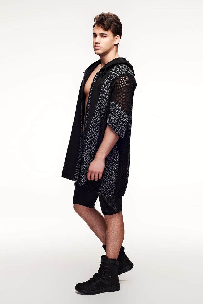 Poncho Coat - Geo