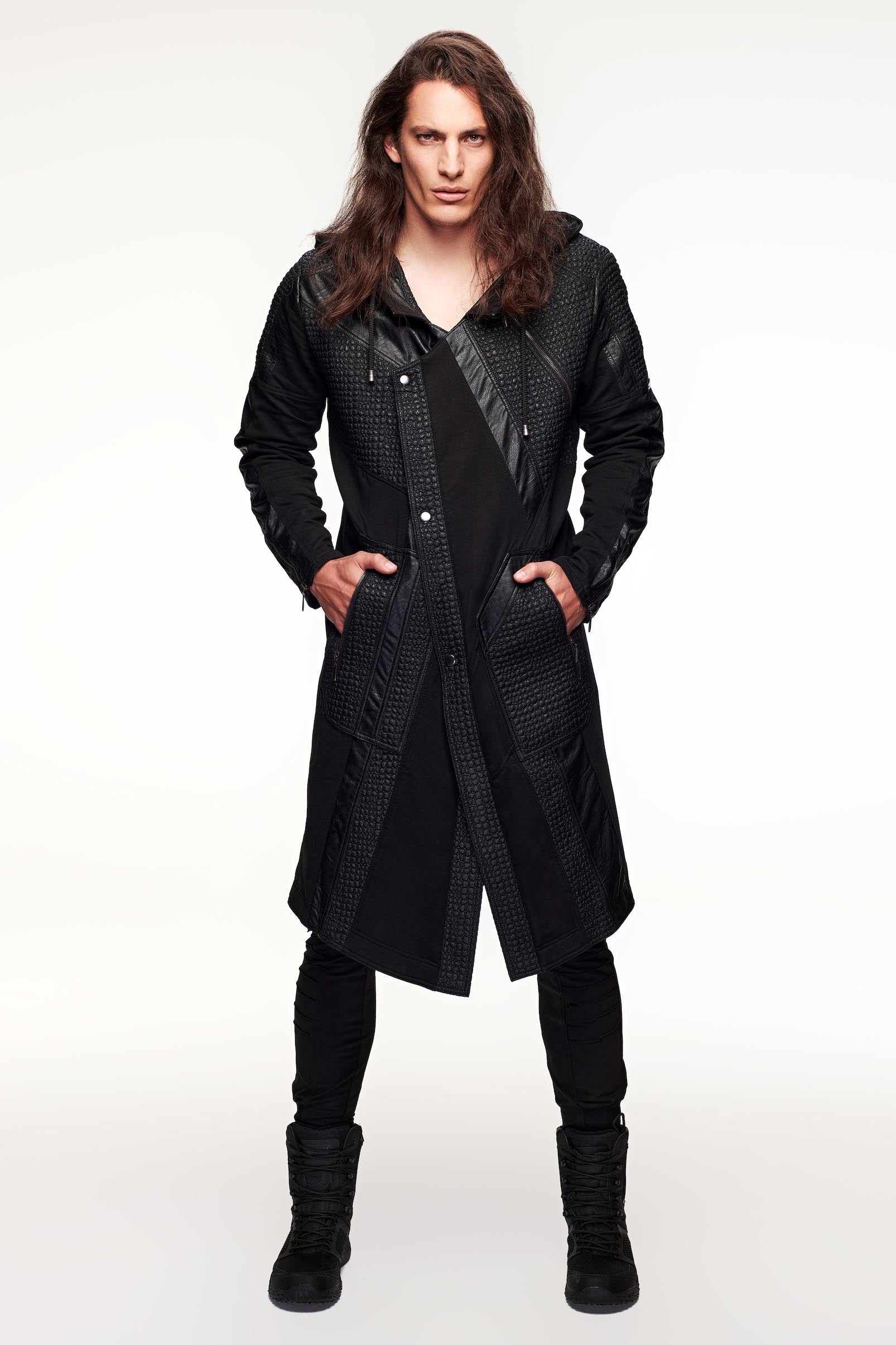PANERO \"TRENCH COAT\"（BLACK） trench coat