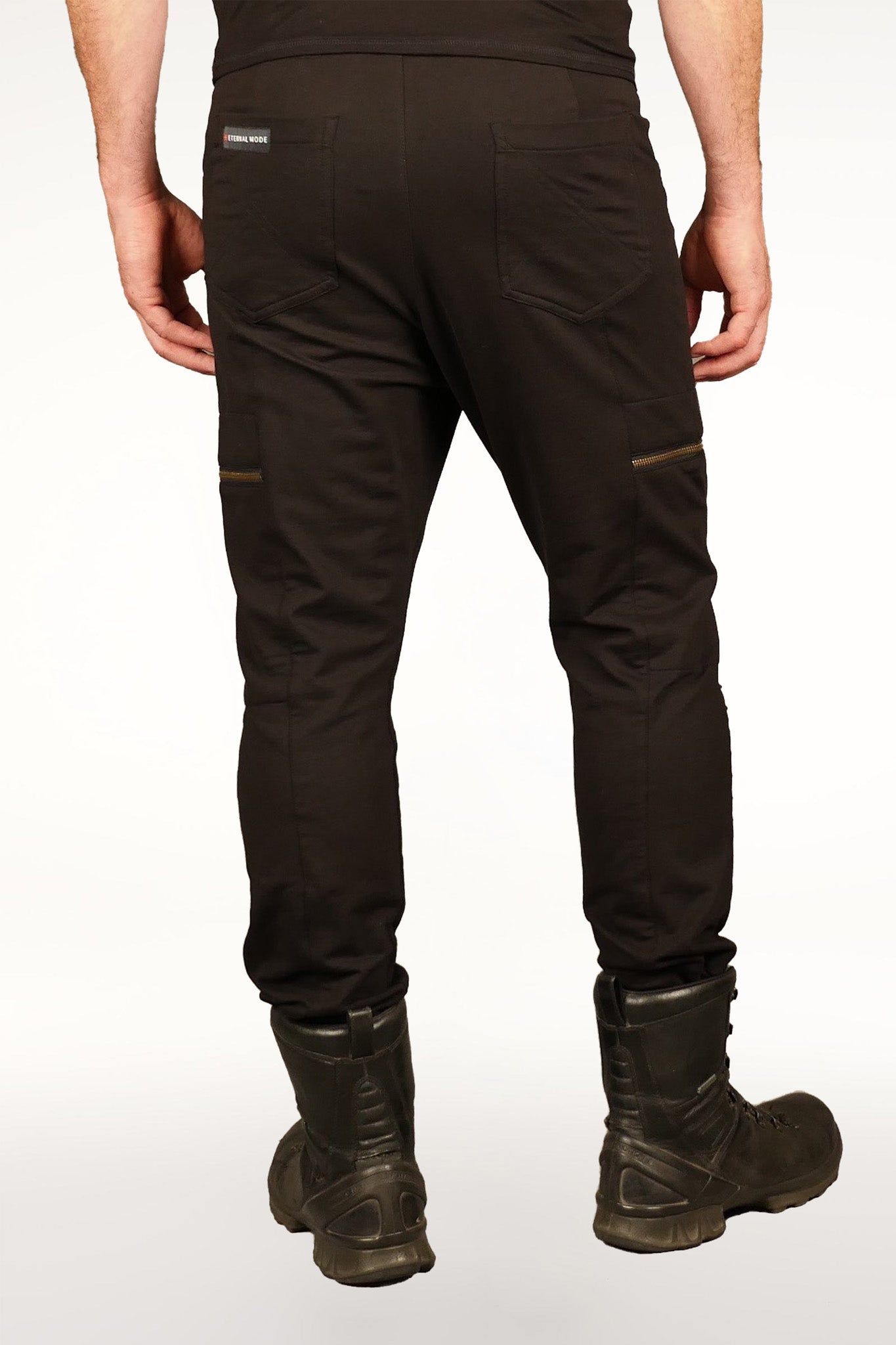 【HI FI FNK】Zone Back Zipper Nylon Pants Hi-Vis Rain Pants - Black Bottoms | Ergodyne